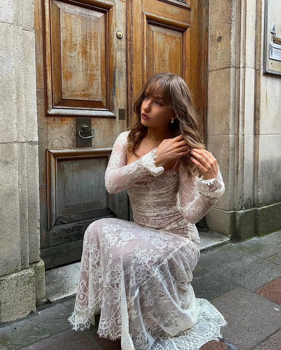 Vintage Lace Maxi Dress by SIENA - image 4