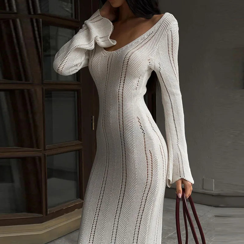 Fall Knit Maxi Dress by SIENA