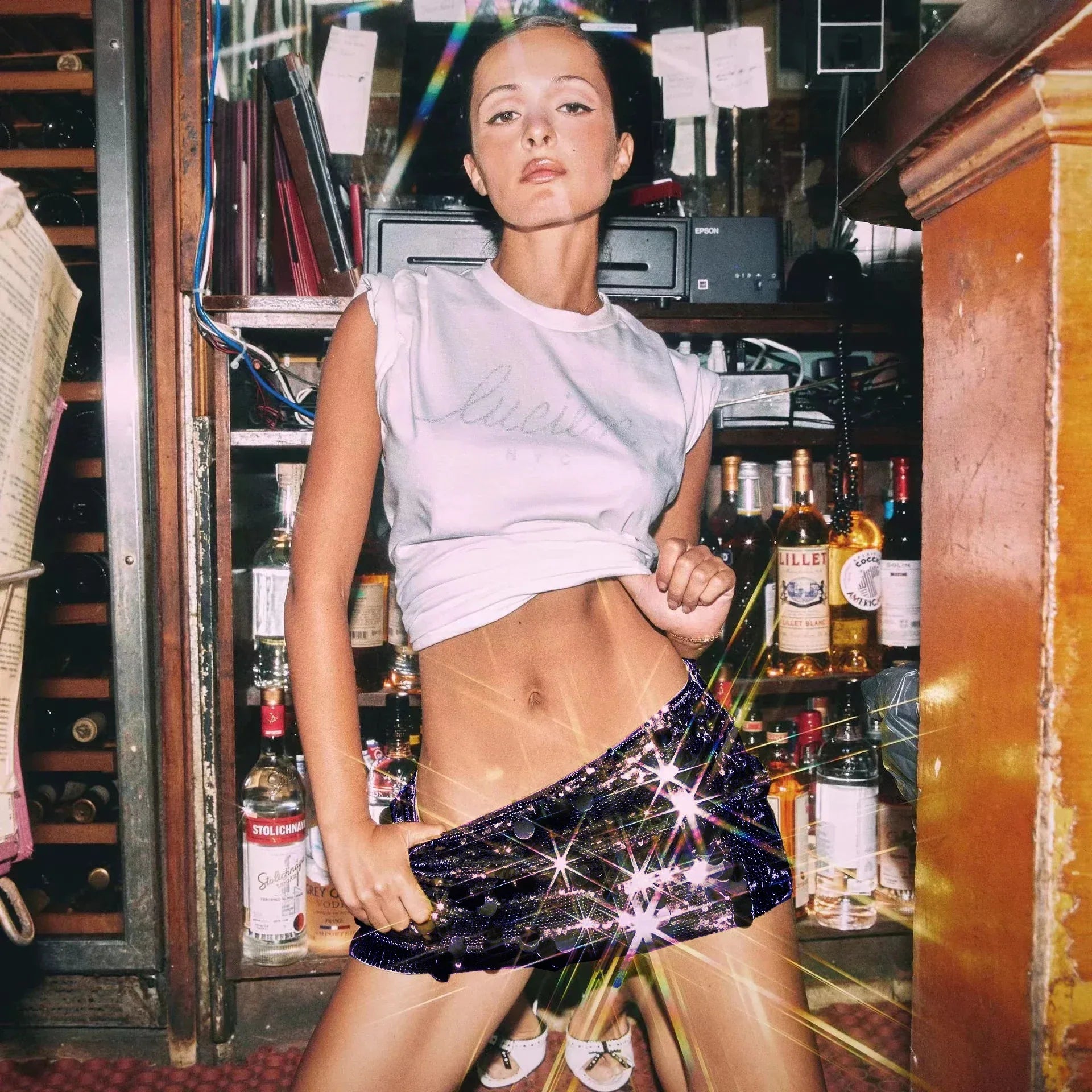 Payetli Silver Shorts by SIENA - image 4