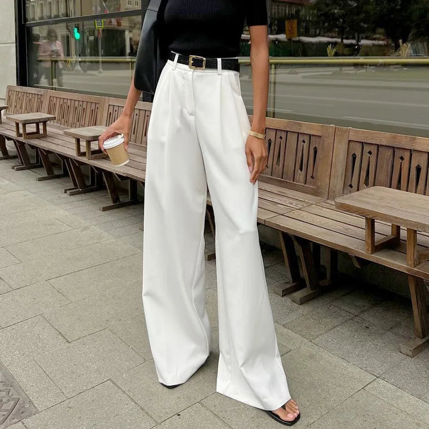 High Waist Wide Leg Pants by SIENA