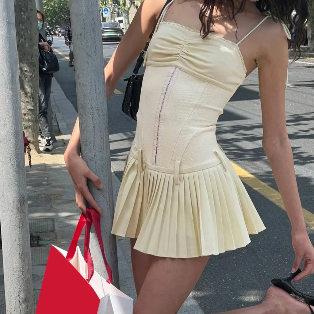 Spagetti Pleated Dress by SIENA - image 2