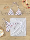 Printed Halter Bikini Set by SIENA