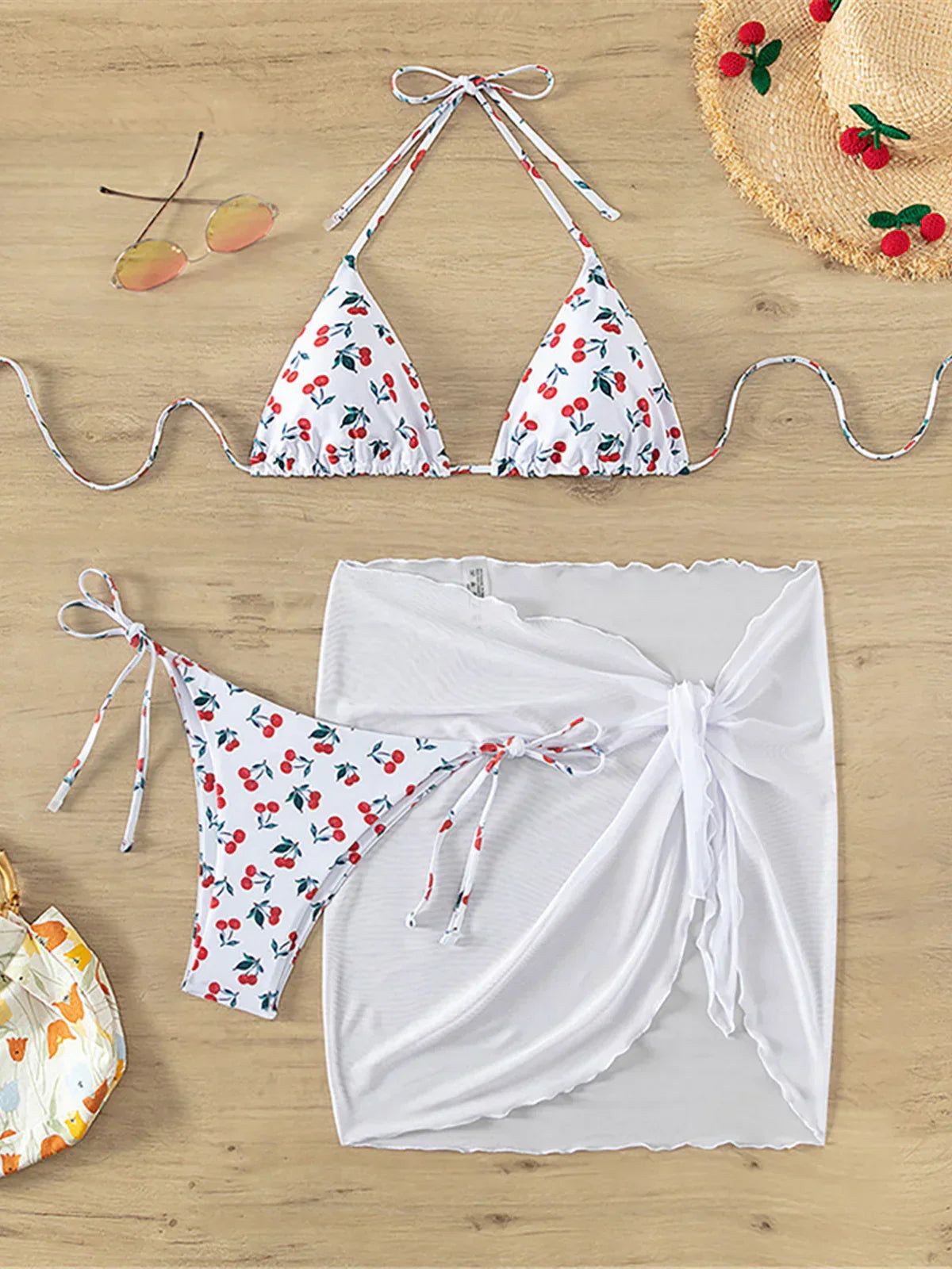 Printed Halter Bikini Set by SIENA