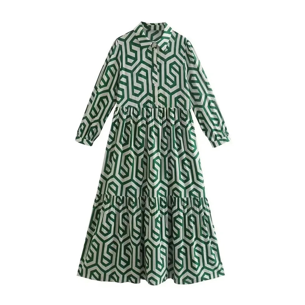 Printed Bubble Maxi Dress by SIENA - image 9