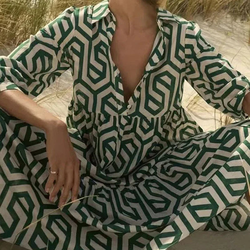Printed Bubble Maxi Dress by SIENA - image 3