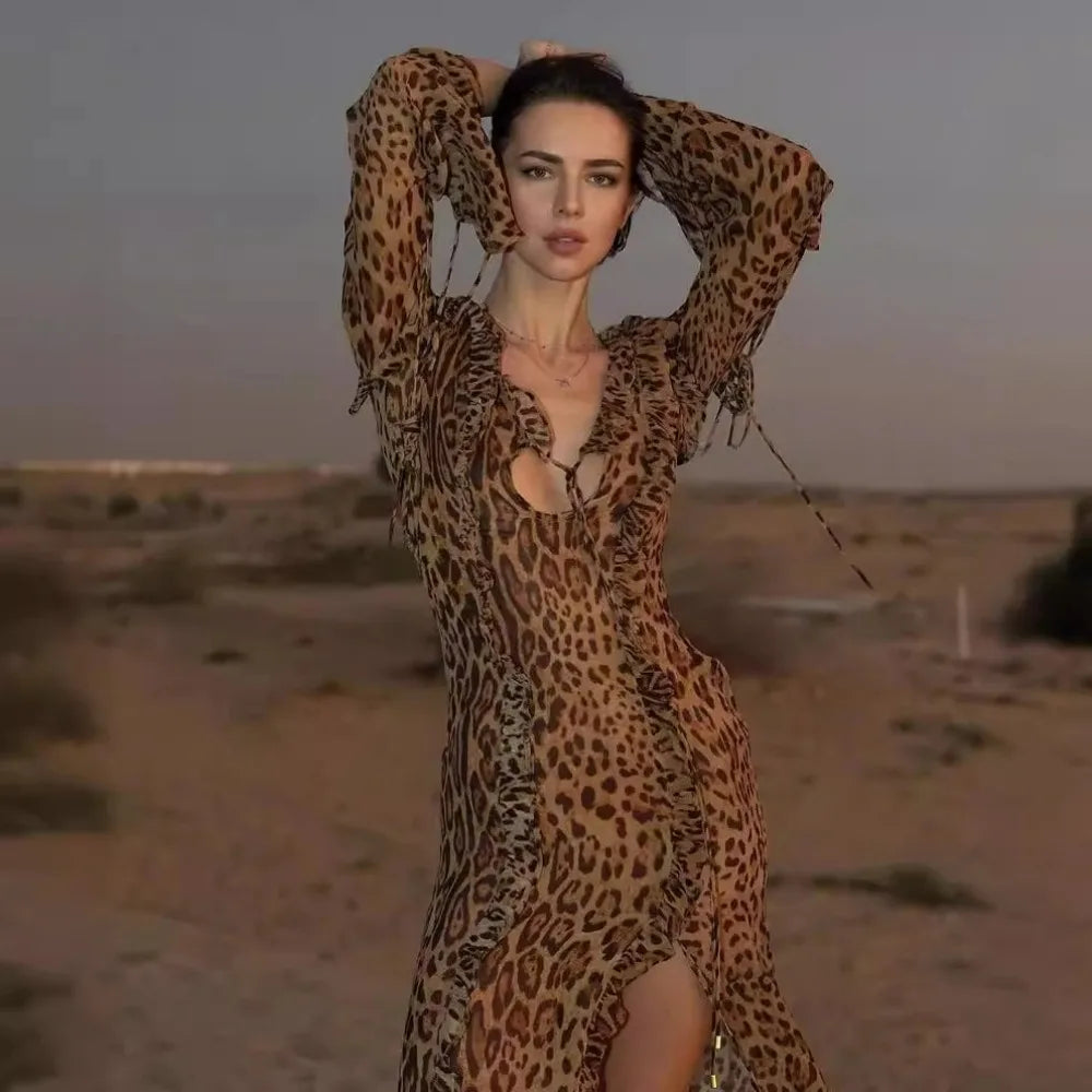 Leopar Printed Lace Dress by SIENA - image 4