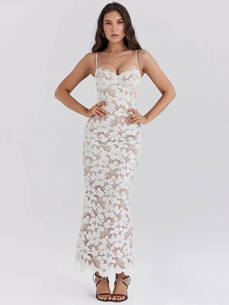 Noir Lace Maxi Dress by SIENA