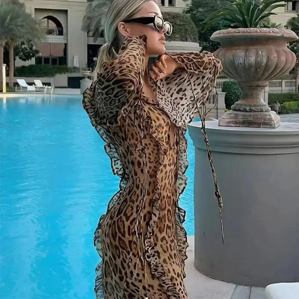 Leopar Printed Lace Dress by SIENA - image 3