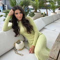 High Waist Knit Maxi Dress by SIENA