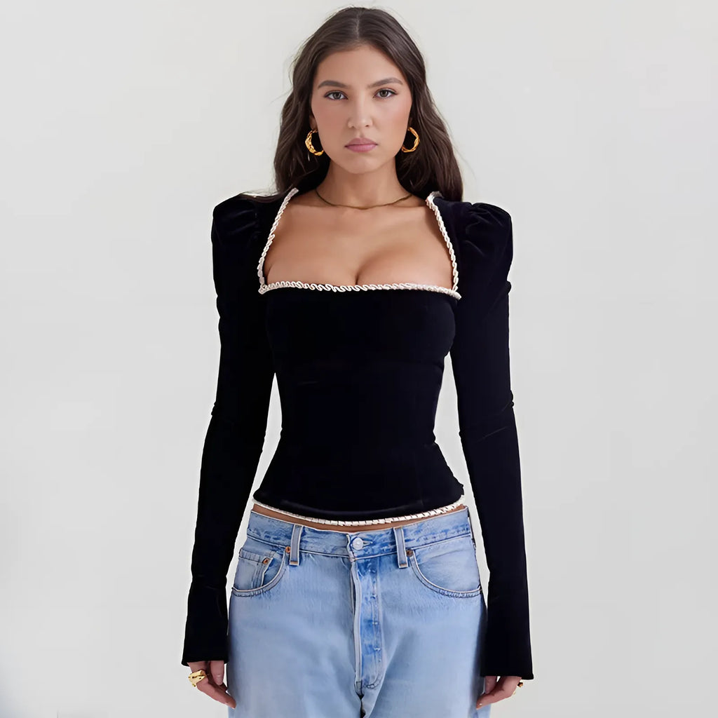 Fransz Velvet Corset Top by SIENA
