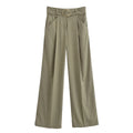 Dokumlu High Waist Pants by SIENA