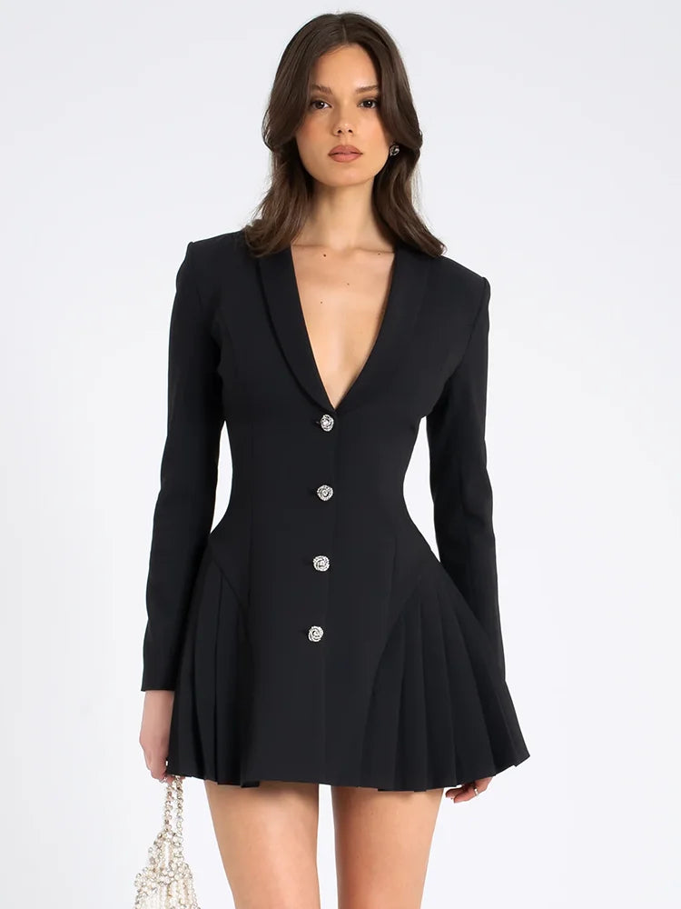 Pleated Mini Dress by SIENA