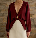 Gold Knit Cardigan by SIENA