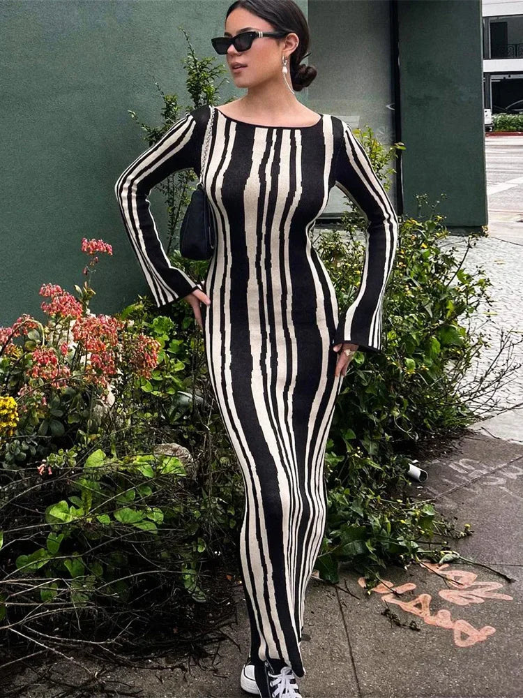 Zebra High Waist Maxi Dress by SIENA - image 2