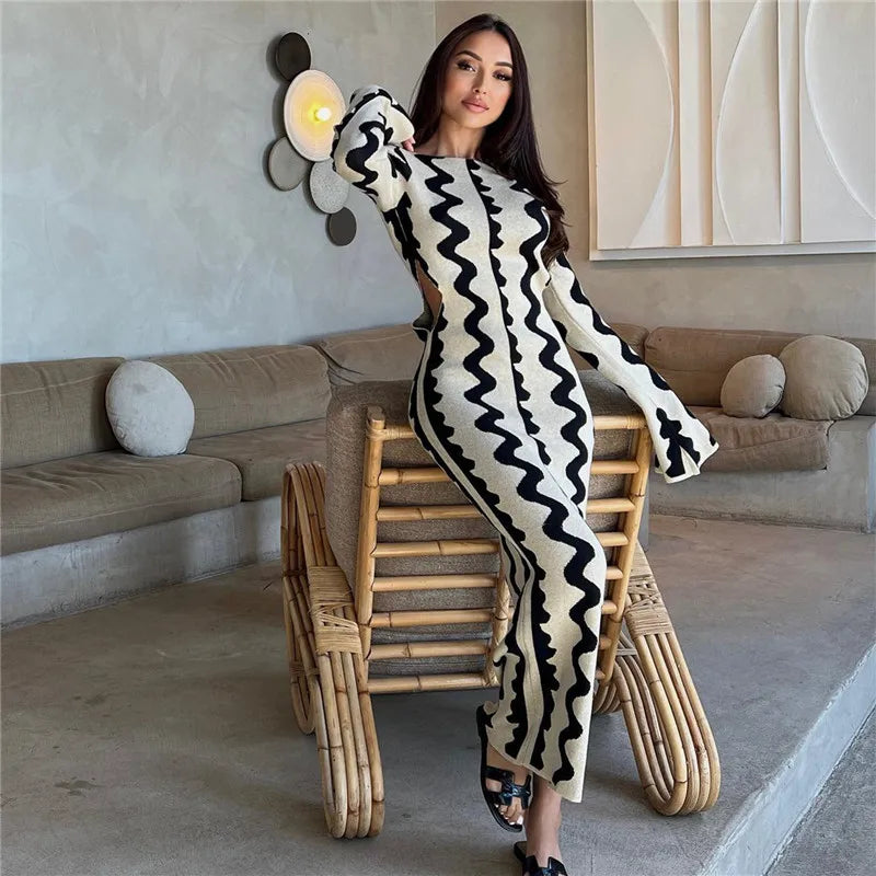 Desenli Printed Maxi Dress by SIENA