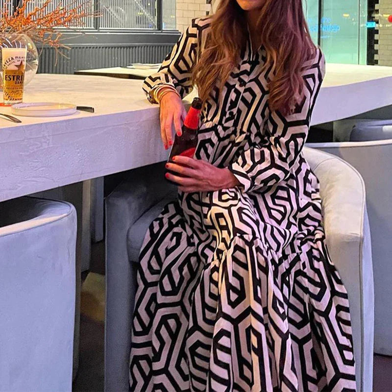 Printed Bubble Maxi Dress by SIENA - image 5