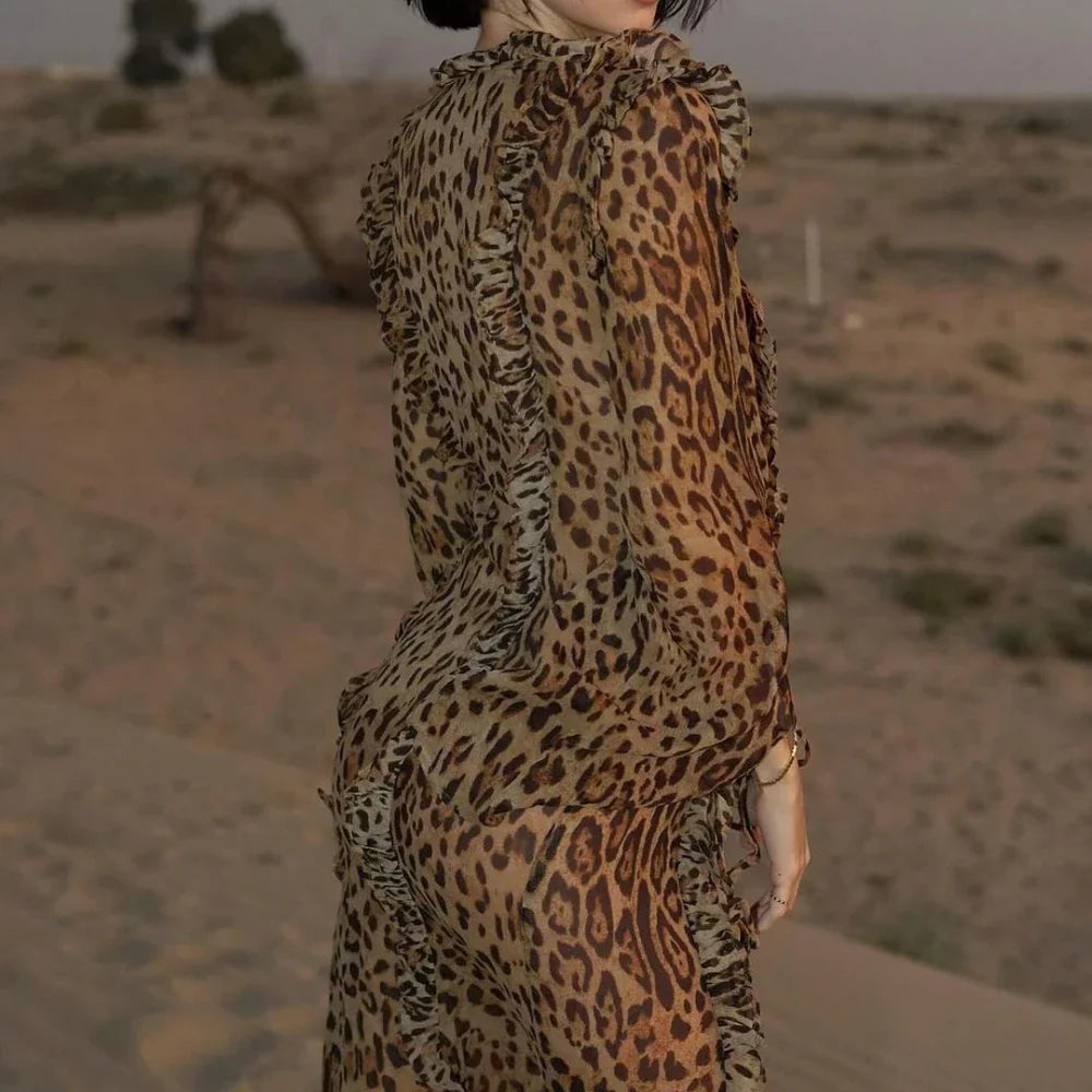 Leopar Printed Lace Dress by SIENA - image 5