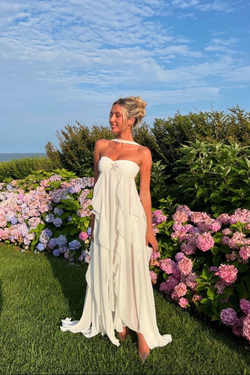 Ariel Faux Leather Maxi Dress by SIENA