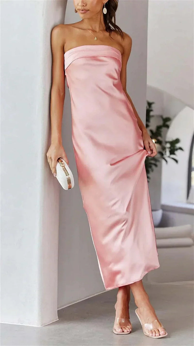 Saten Satin Maxi Dress by SIENA - image 11