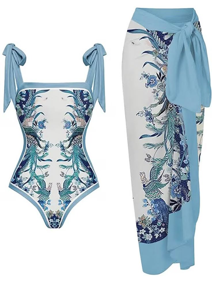 Floral Printed One-Piece Swimsuit by SIENA