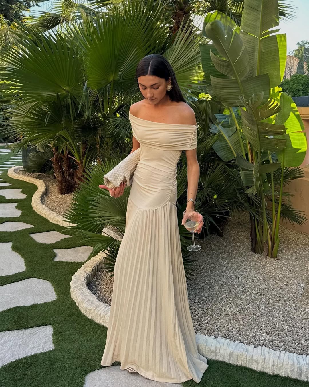 Solene Pleated Maxi Dress by SIENA