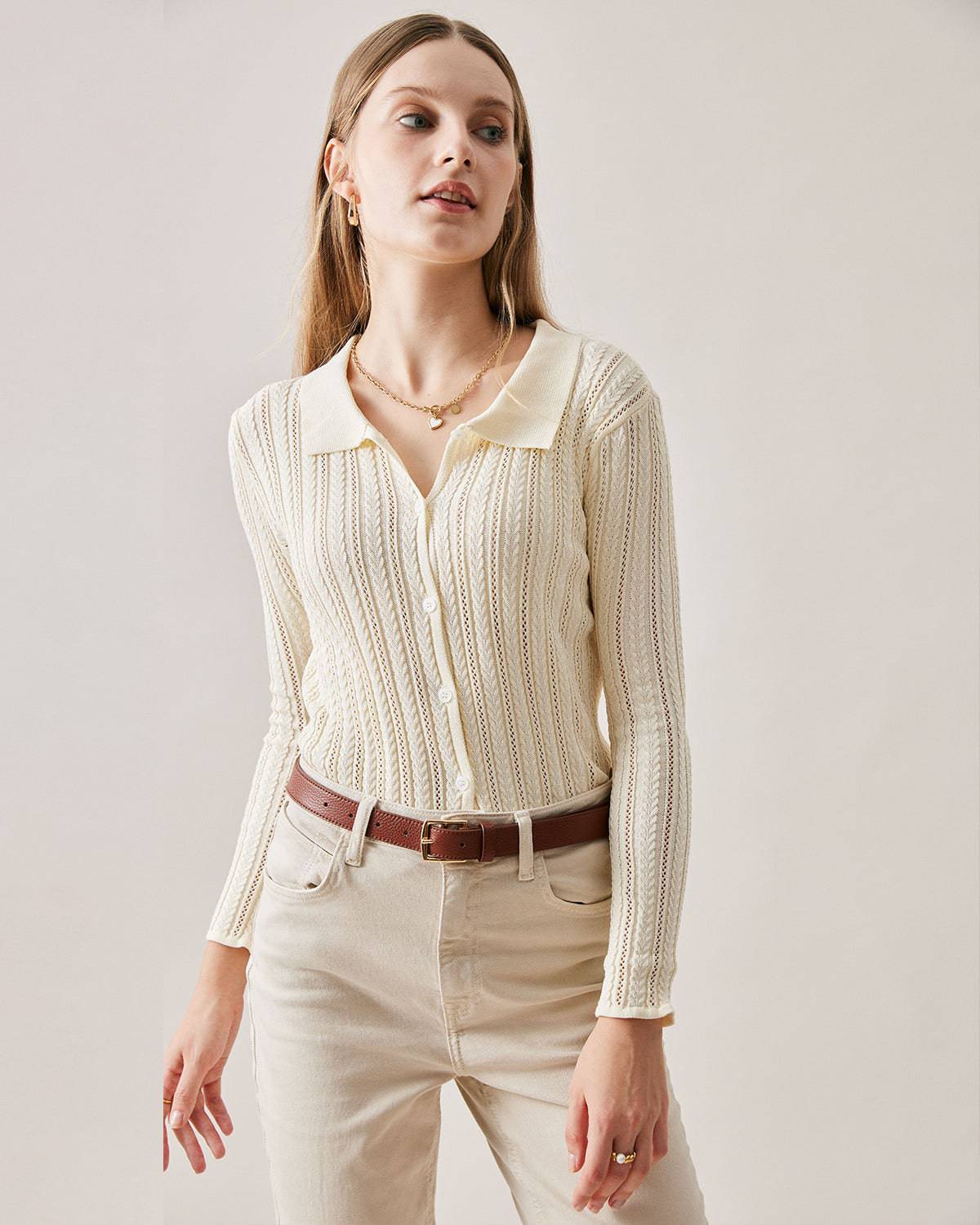 Knit Buttoned Cardigan by SIENA - image 5