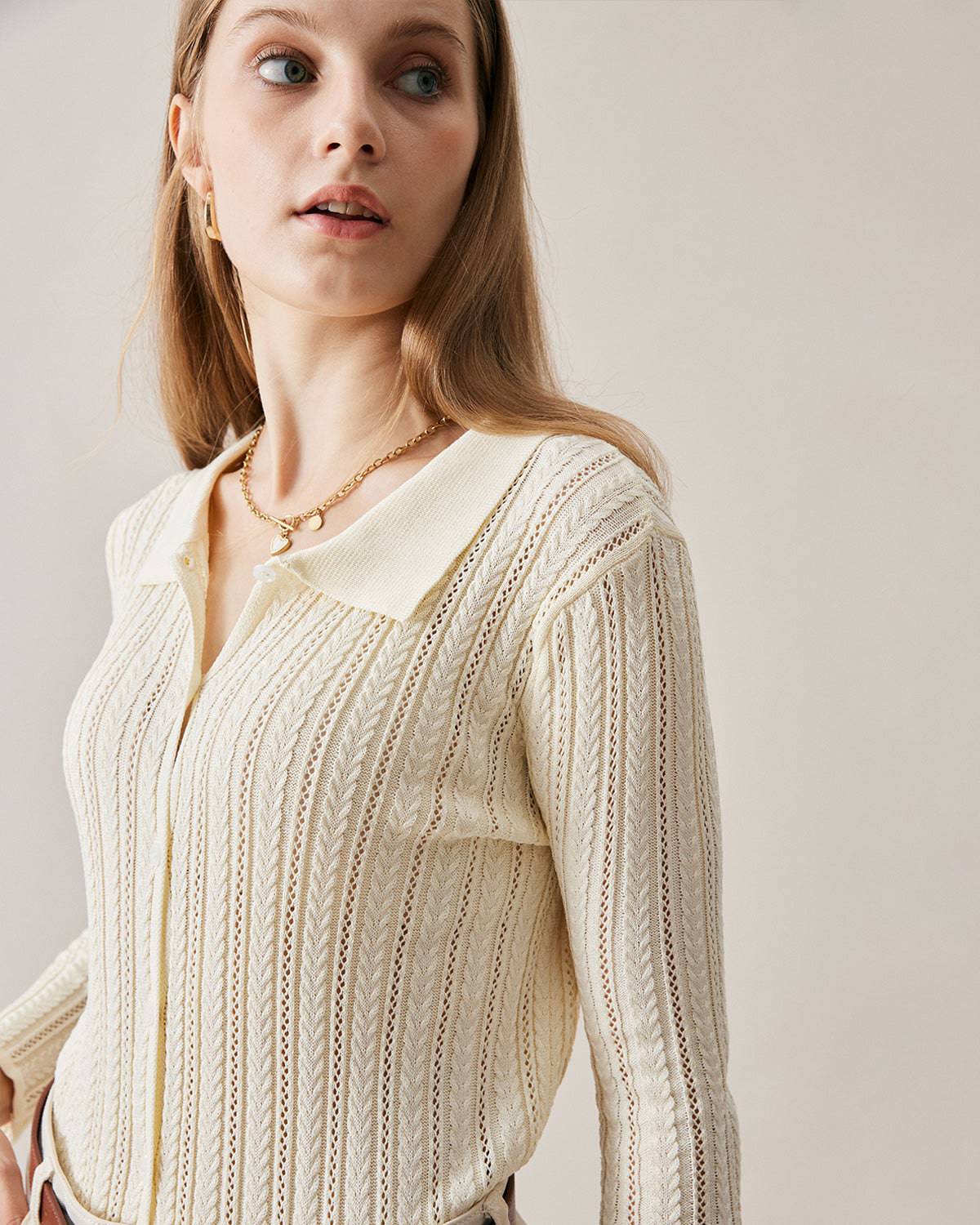 Knit Buttoned Cardigan by SIENA - image 4