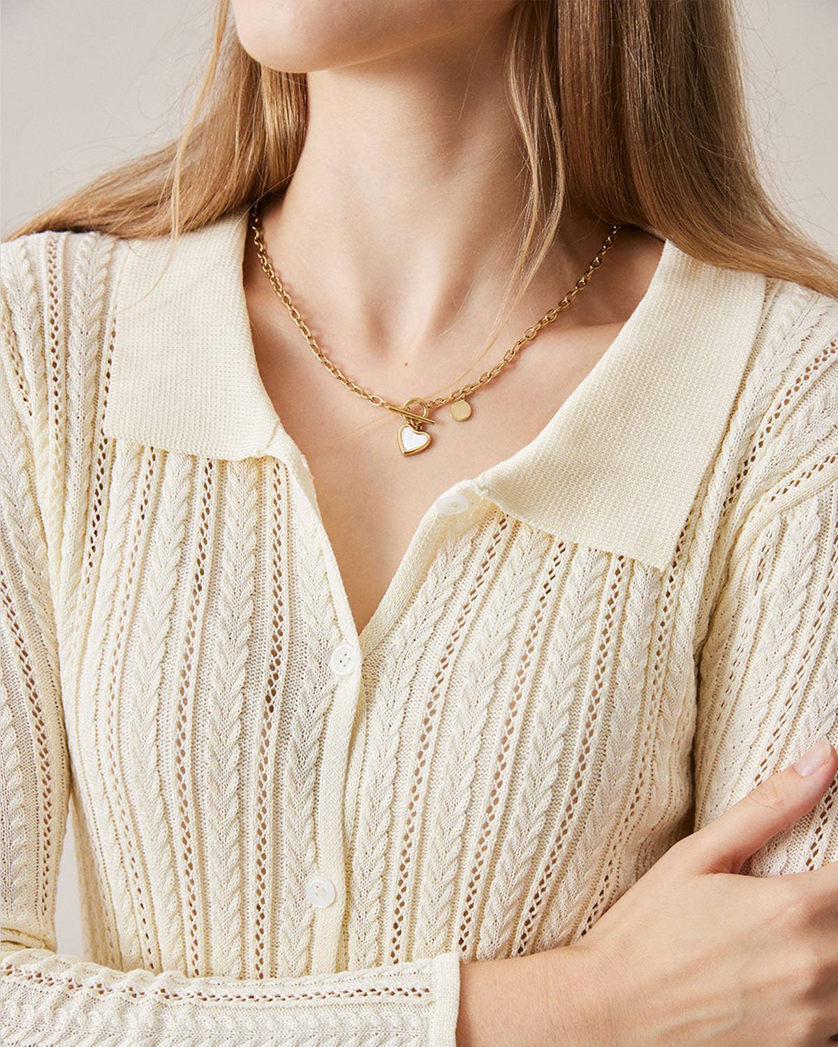 Knit Buttoned Cardigan by SIENA - image 2