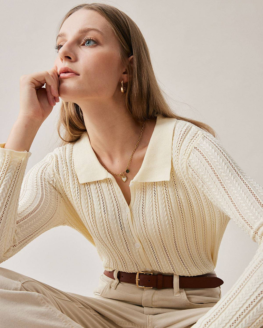 Knit Buttoned Cardigan by SIENA - image 6