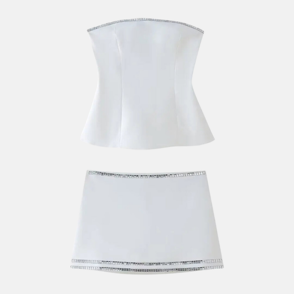 Conjunto Strapless Mini Skirt Set by SIENA