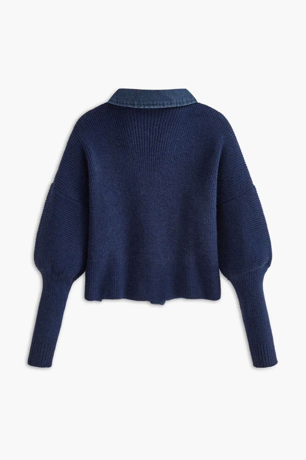 Denim Buttoned Knit Top by SIENA - image 2