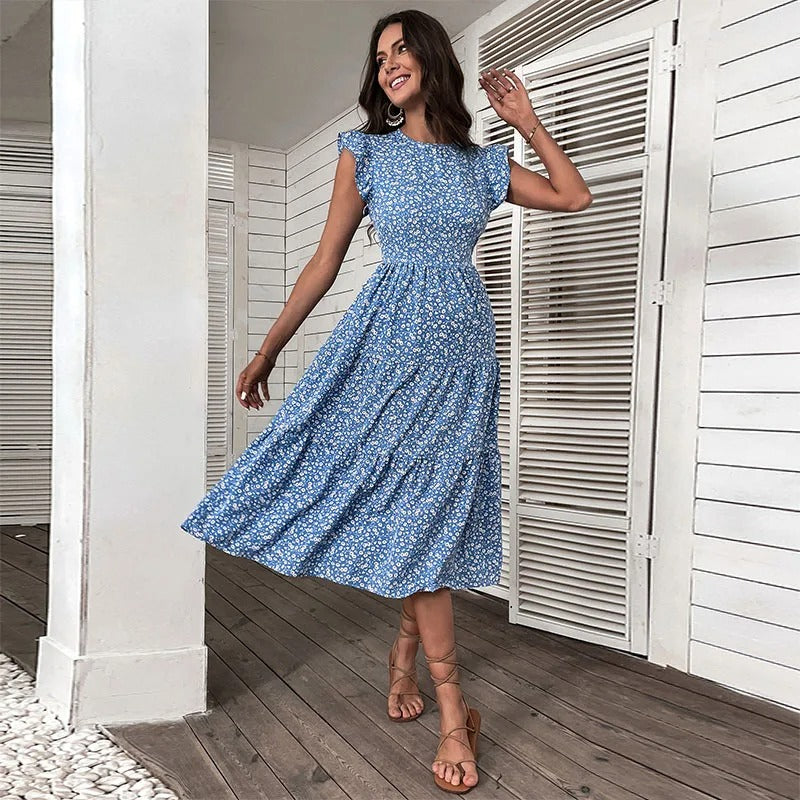 Eloise High Waist Floral Dress by SIENA
