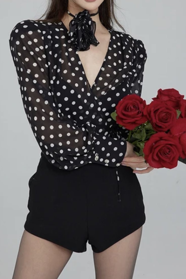Puantiyeli Floral Shirt by SIENA - image 4