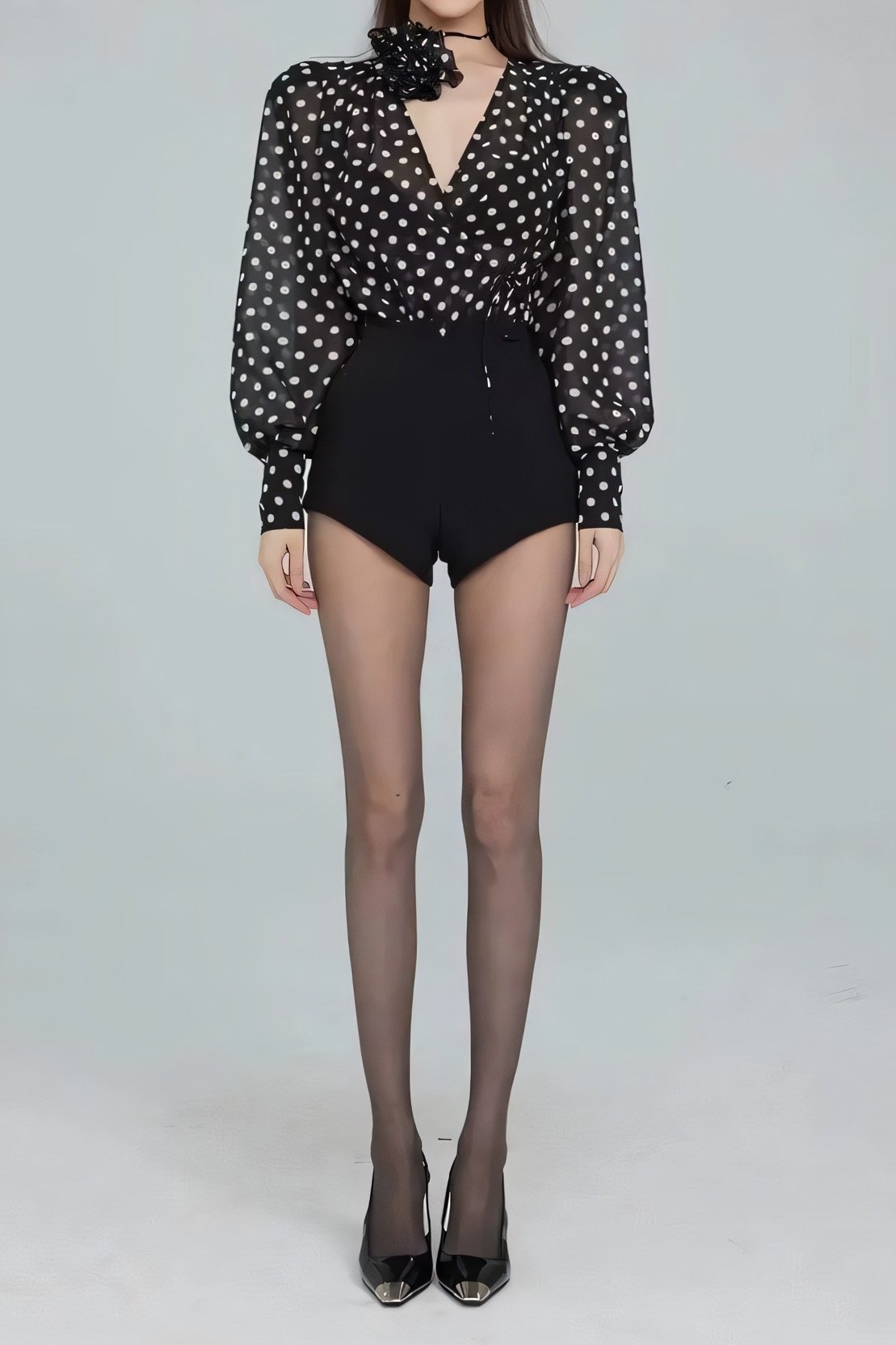 Puantiyeli Floral Shirt by SIENA - image 2