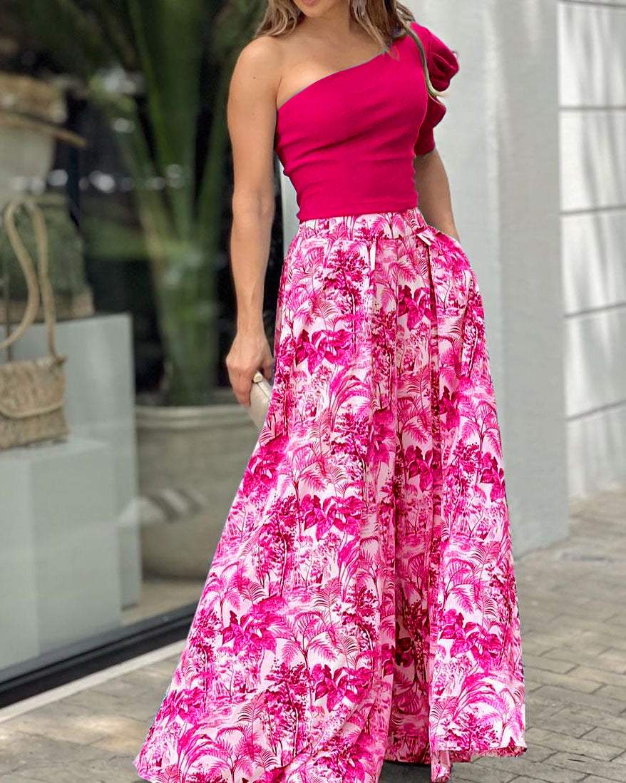 Tek Printed Maxi Skirt Set by SIENA