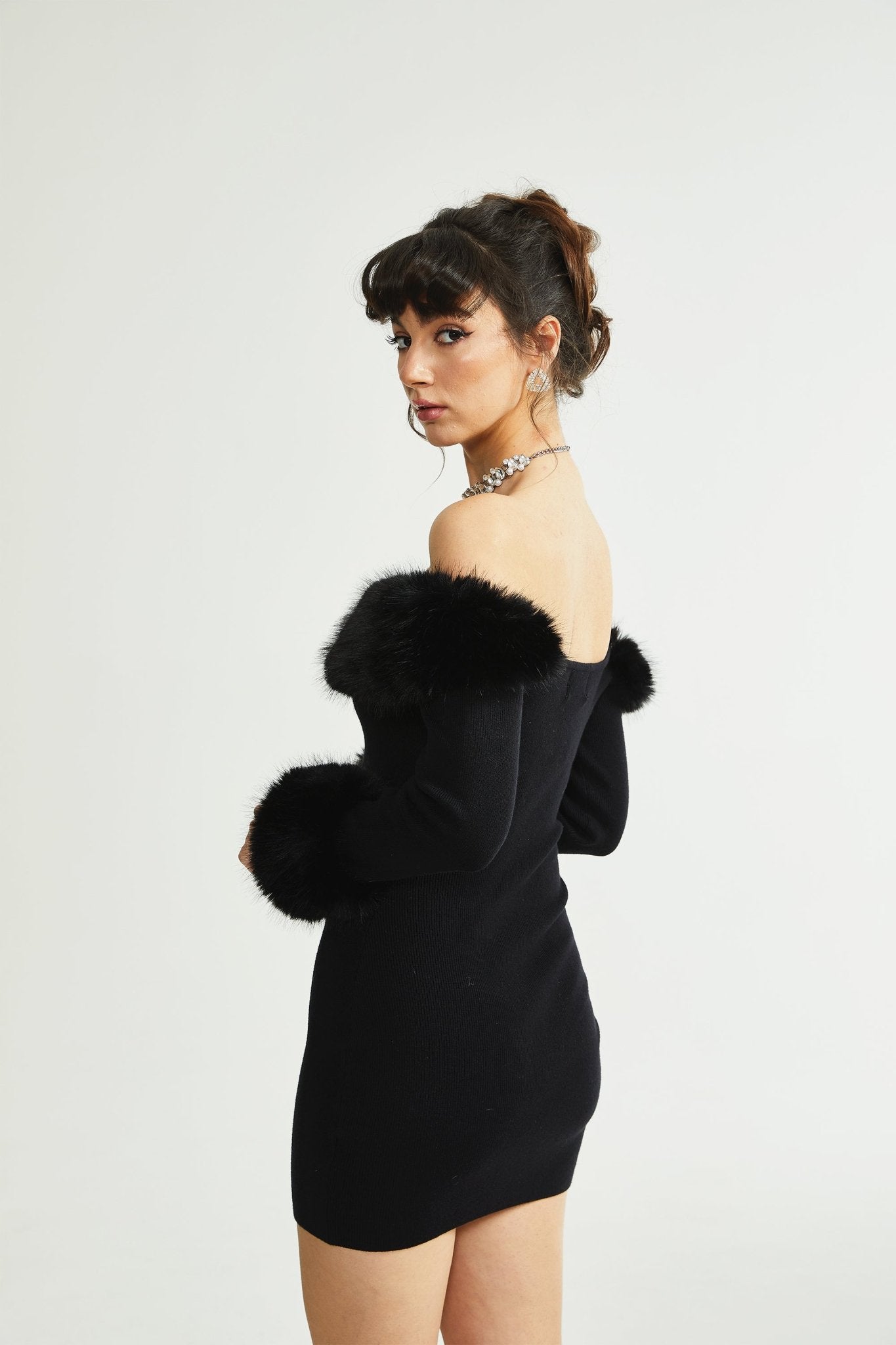 Madeleine Faux Fur Mini Dress by SIENA - image 3