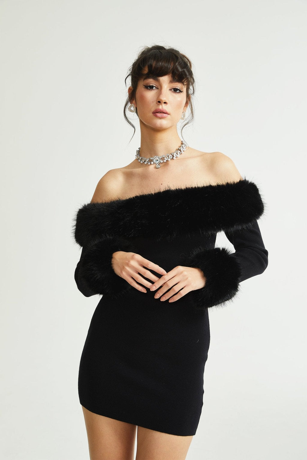 Madeleine Faux Fur Mini Dress by SIENA - image 7