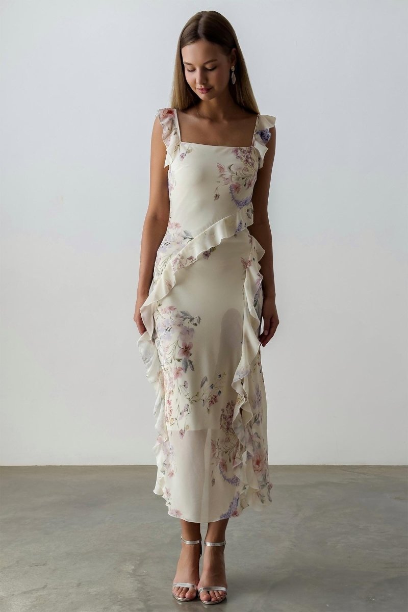Naomi Floral Midi Dress by SIENA