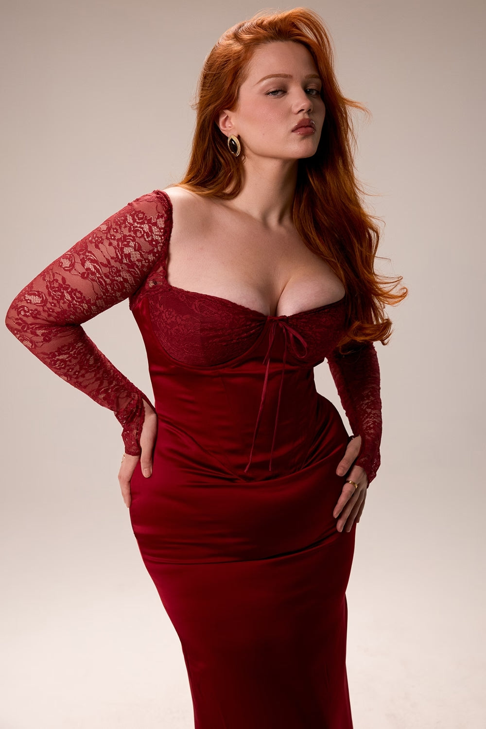 Flarance Satin Lace Dress by SIENA - image 4