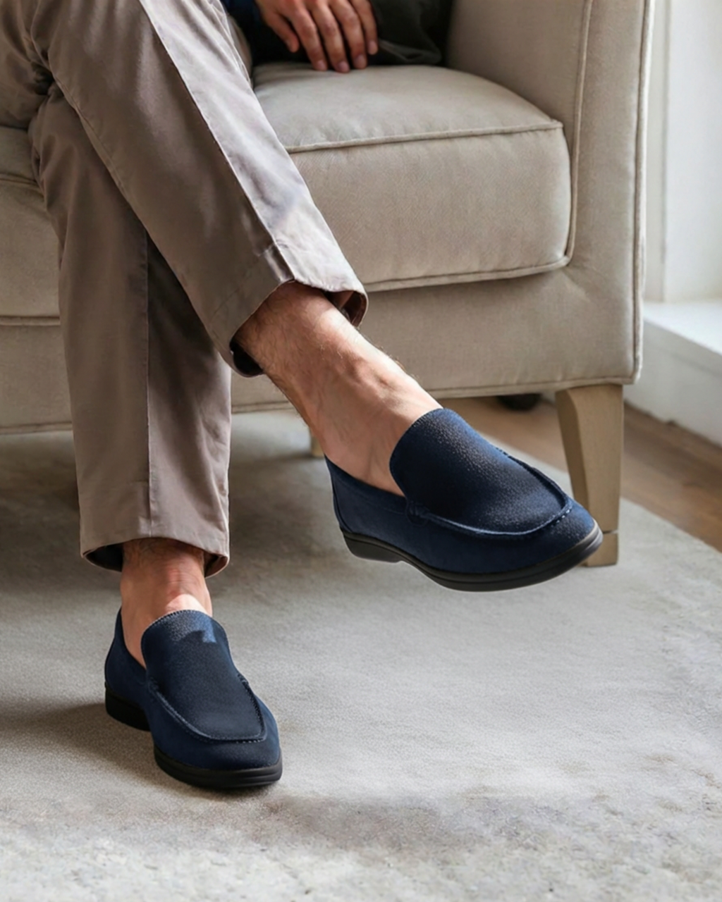 Suede Loafers Black Soles