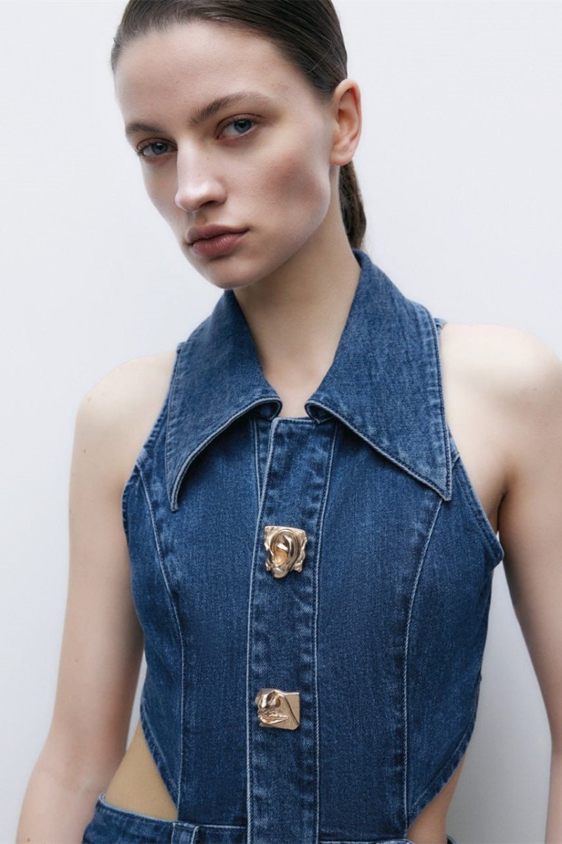 Regina Buttoned Mini Dress by SIENA - image 6