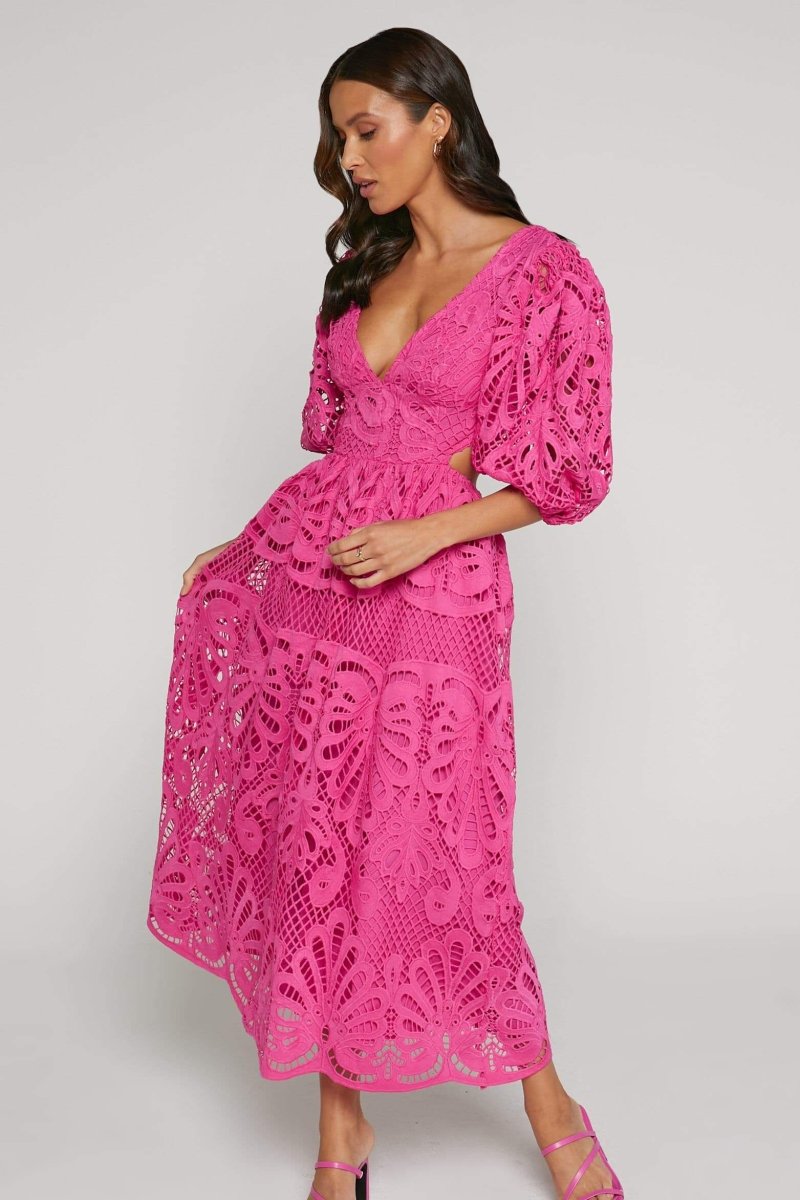 Sandra Buttoned Lace Dress by SIENA - image 8