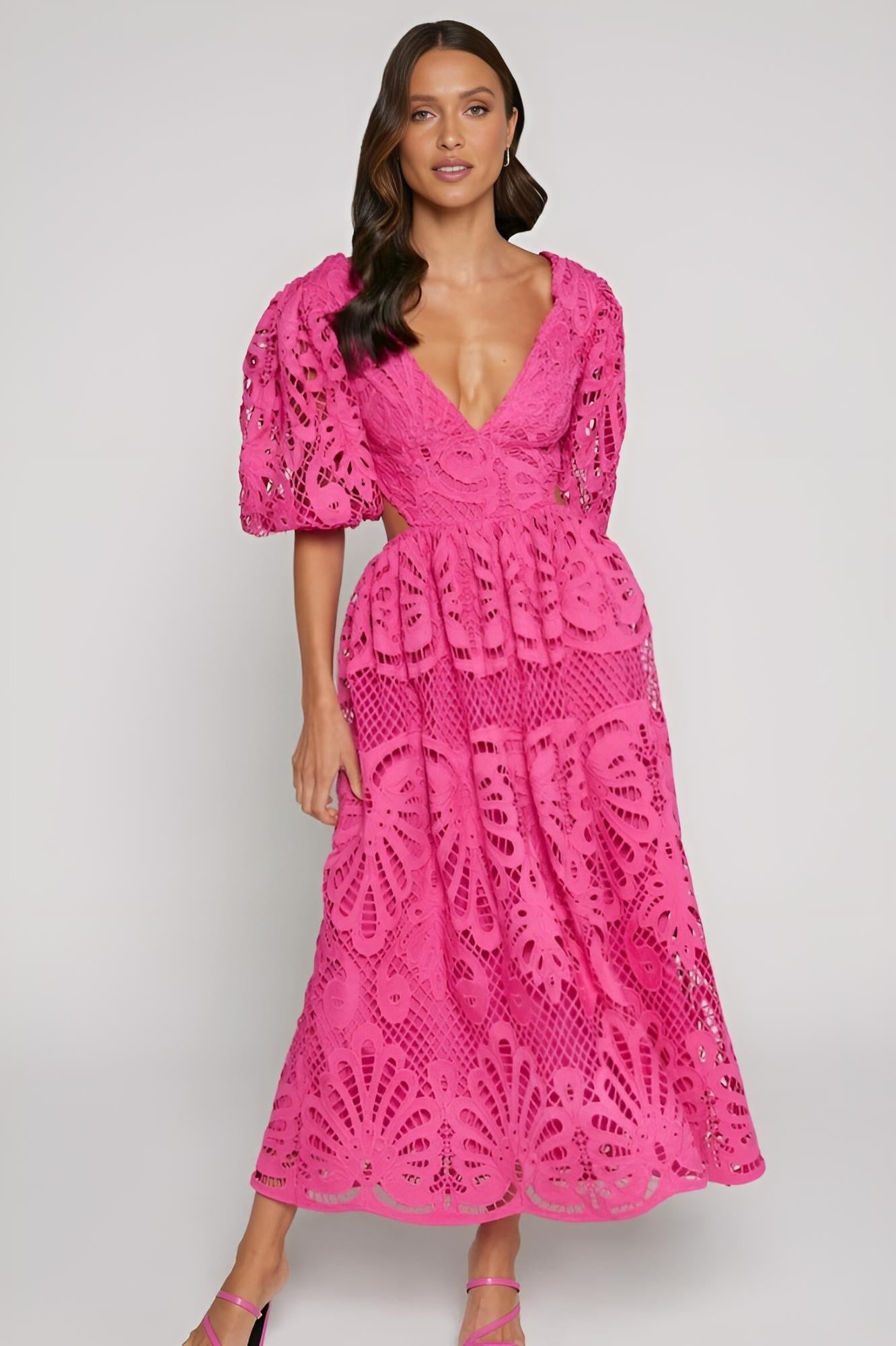Sandra Buttoned Lace Dress by SIENA - image 6