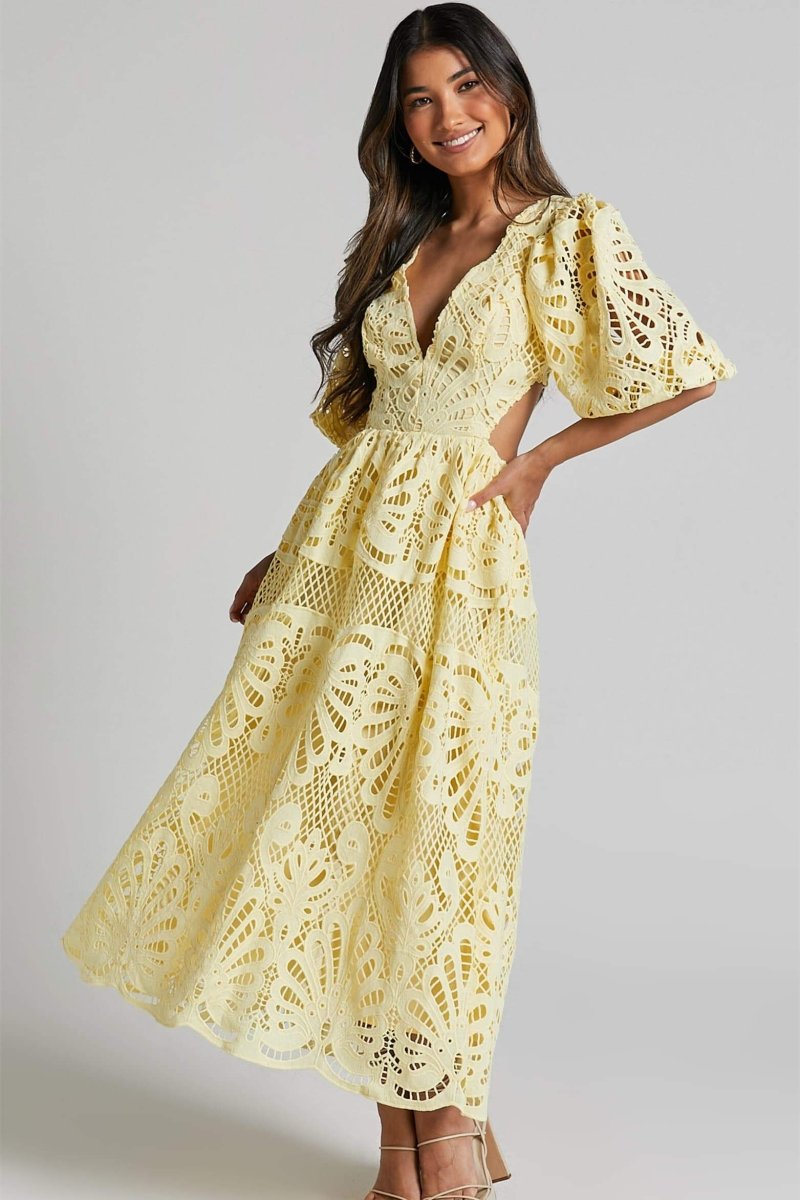 Sandra Buttoned Lace Dress by SIENA - image 3