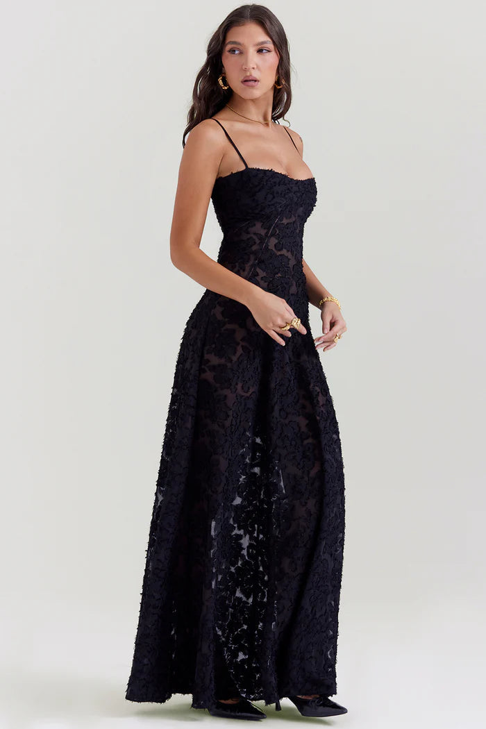 Noir Lace Maxi Dress by SIENA - image 2
