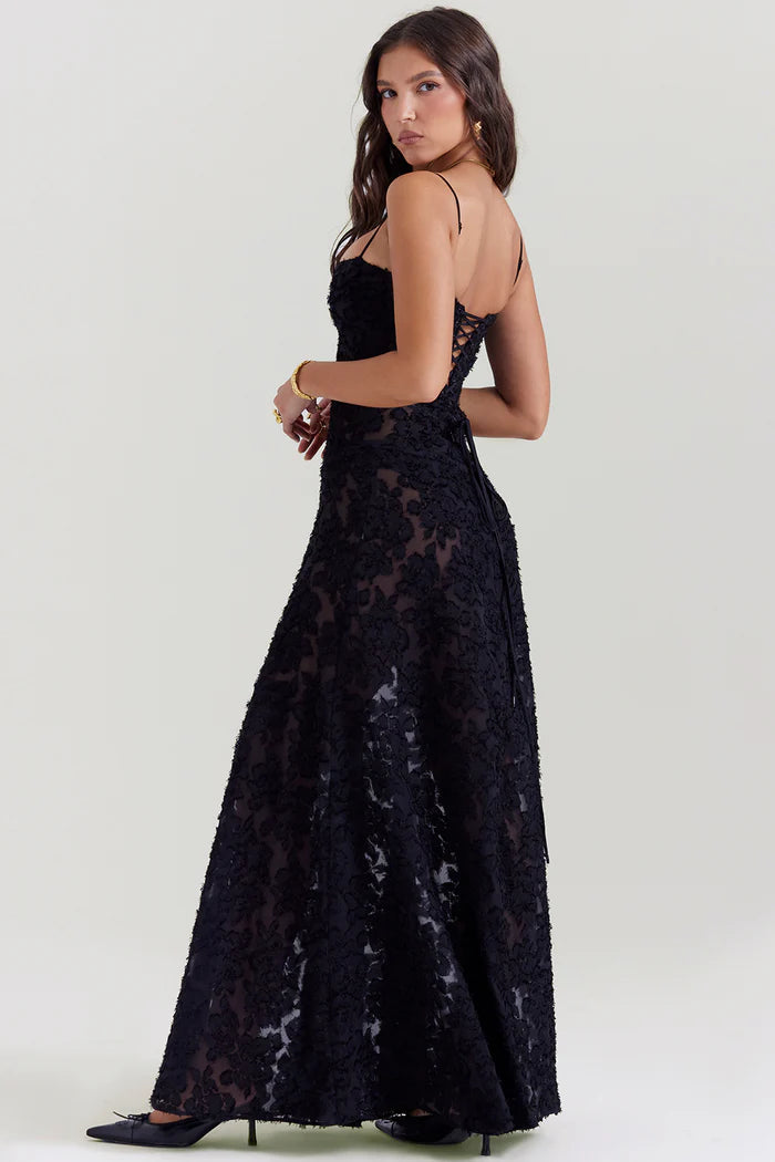 Noir Lace Maxi Dress by SIENA - image 4