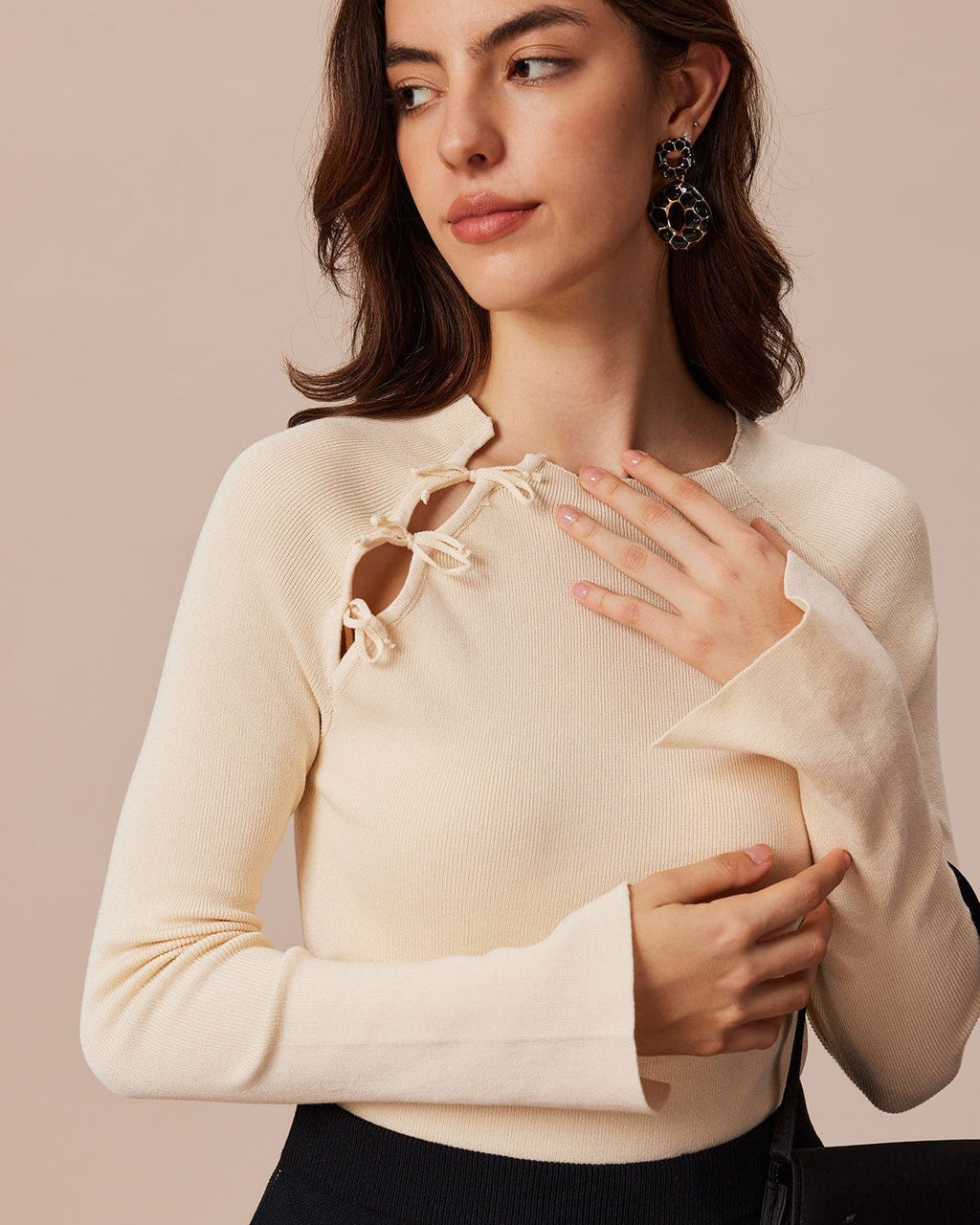 Bej Bow Knit Top by SIENA - image 4