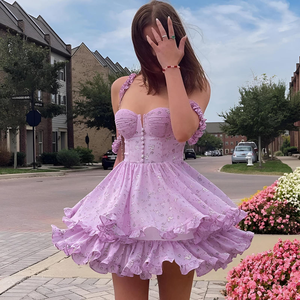 Lilac Floral Dress by SIENA - image 4