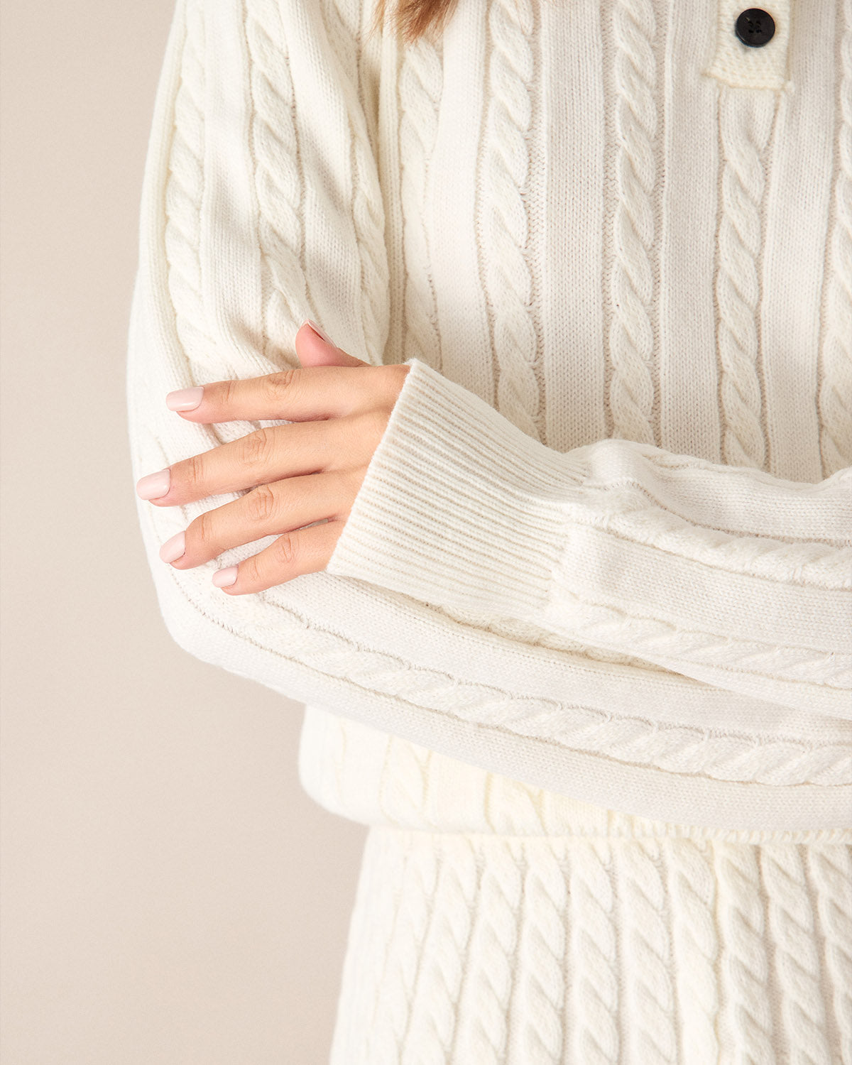 Beyaz Buttoned Knit Top by SIENA - image 2