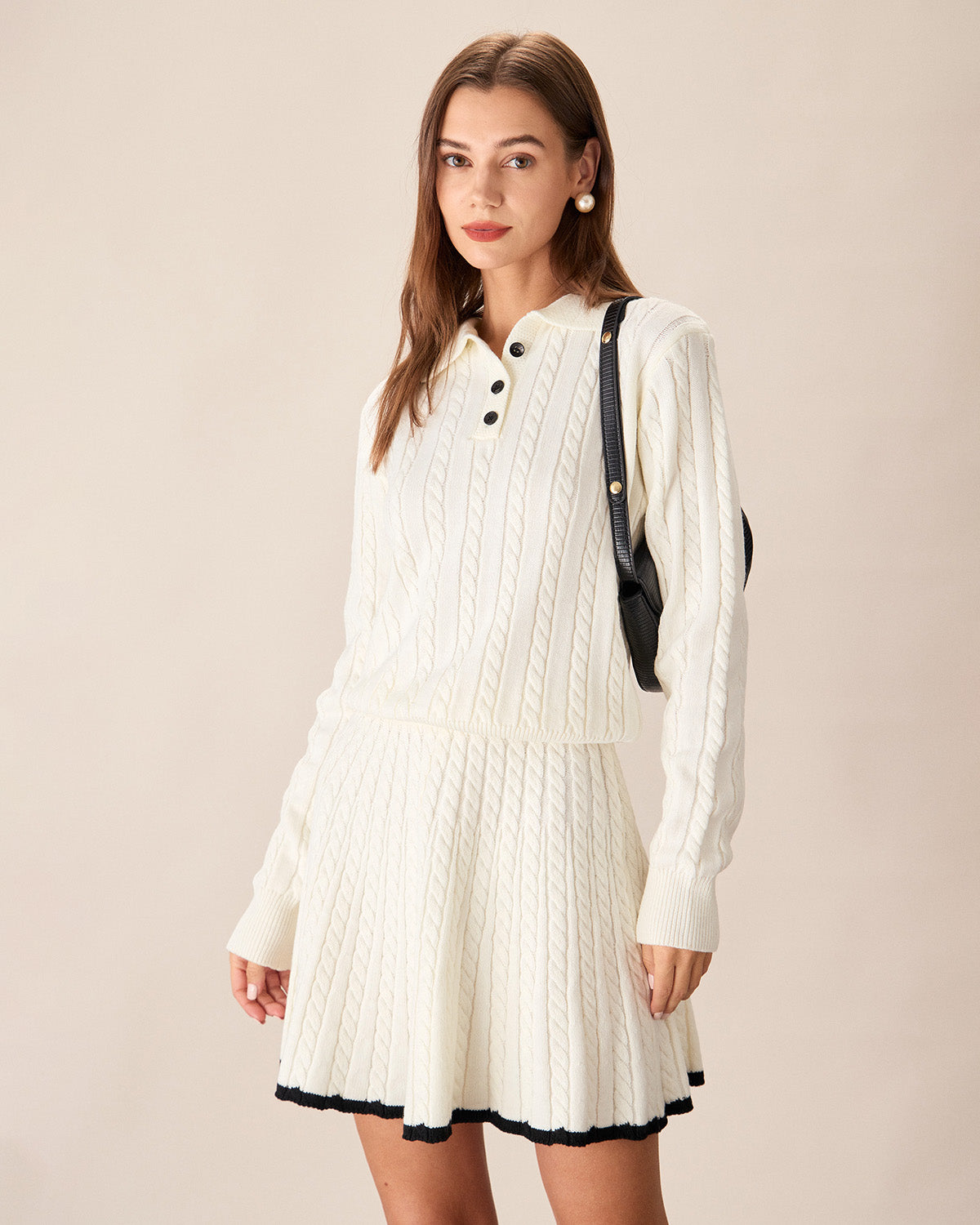 Beyaz Buttoned Knit Top by SIENA
